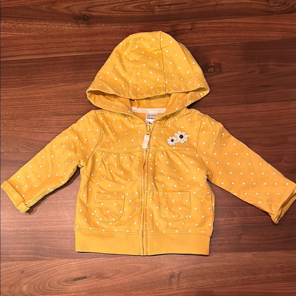 Yellow Polka Dot Kids Hoodie